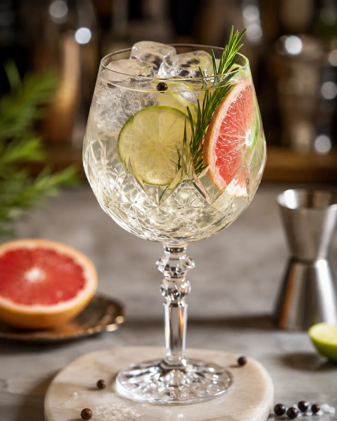 Cocktail servi dans le verre Alkemist RCR 53 cl
