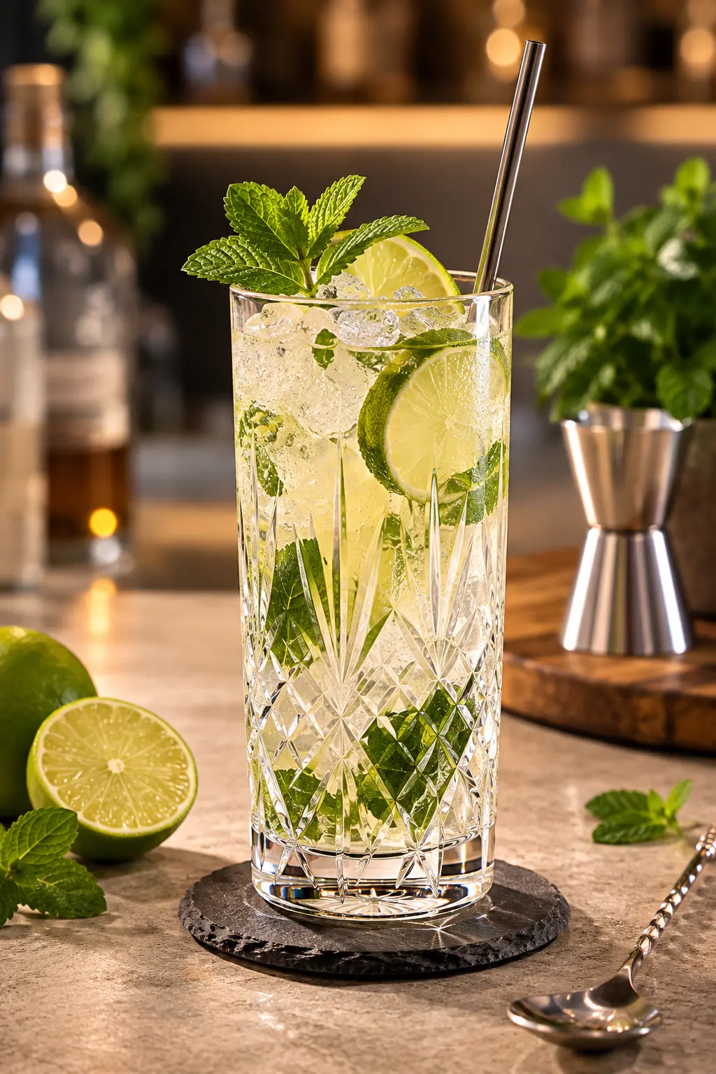 Cocktail servi dans le verre Alkemist RCR 53 cl